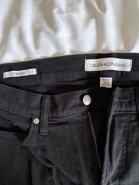 Calvin Klein Jeans Black Straight-Leg Denim 31x30